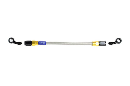 メッシュ ブレーキホース 275mm クリアホース/ゴールド×ブラック SD-SD GAK-1313M-0275