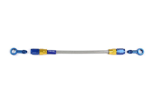 Mesh Brake Hose 1075mm Clear Hose/Gold x Blue ST-ST PAK-1111M-1075