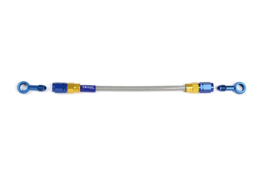 メッシュ ブレーキホース 1025mm クリアホース/ゴールド×ブルー ST-ST PAK-1111M-1025