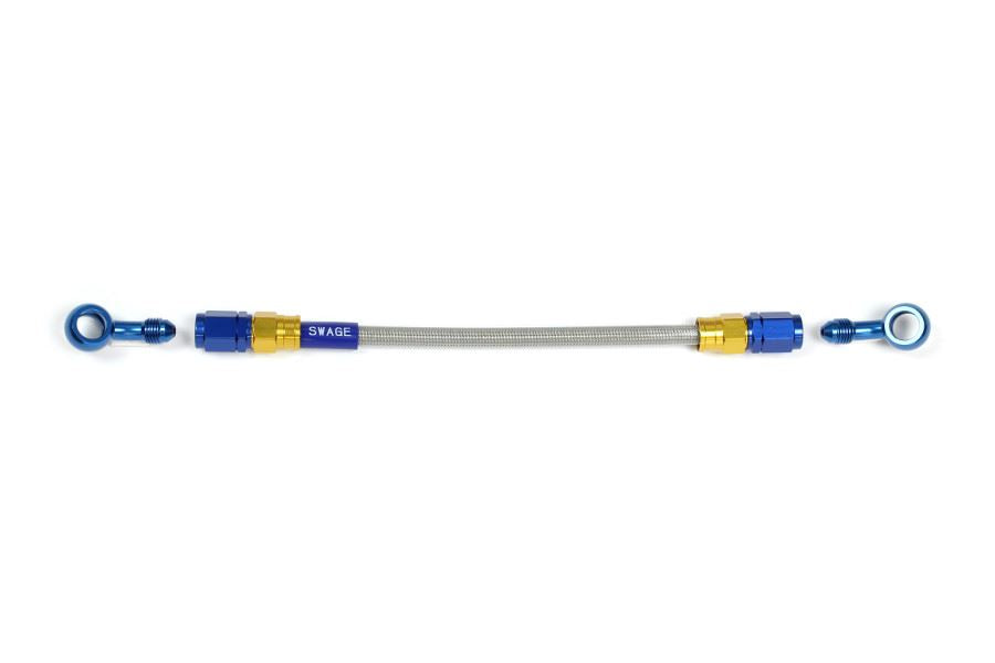 メッシュ ブレーキホース 300mm クリアホース/ゴールド×ブルー 20-20 PAK-1212M-0300