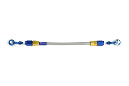 メッシュ ブレーキホース 300mm クリアホース/ゴールド×ブルー 20-20 PAK-1212M-0300
