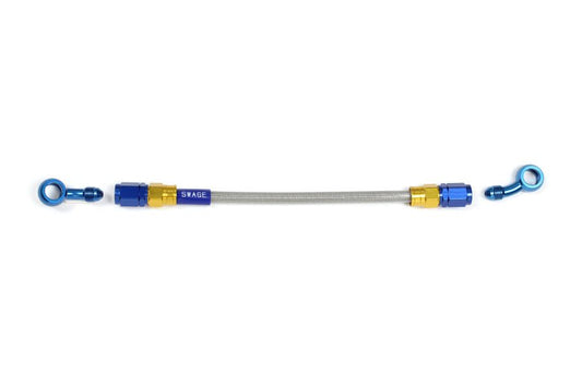 メッシュ ブレーキホース 550mm クリアホース/ゴールド×ブルー 20-SD PAK-1213M-0550