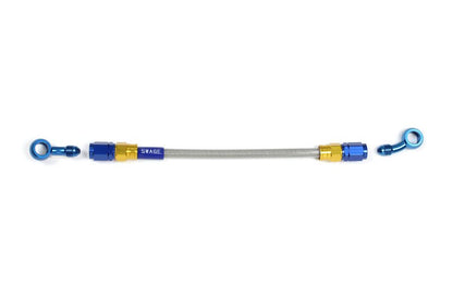 メッシュ ブレーキホース 725mm クリアホース/ゴールド×ブルー 20-SD PAK-1213M-0725