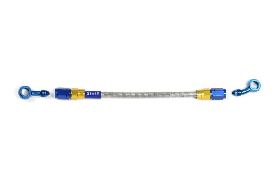 メッシュ ブレーキホース 1125mm クリアホース/ゴールド×ブルー 20-SD PAK-1213M-1125