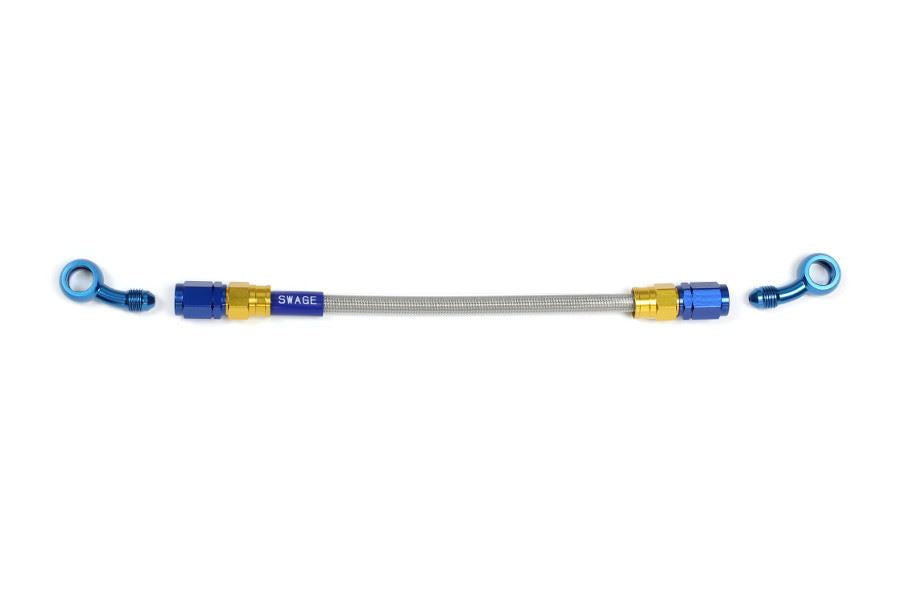 メッシュ ブレーキホース 550mm クリアホース/ゴールド×ブルー SD-SD PAK-1313M-0550