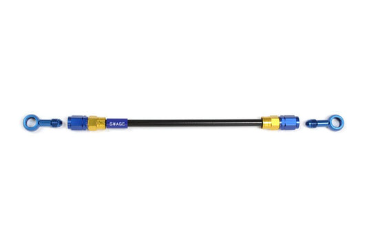 メッシュ ブレーキホース 1025mm ブラックスモークホース/ゴールド×ブルー ST-ST PAKB-1111M-1025