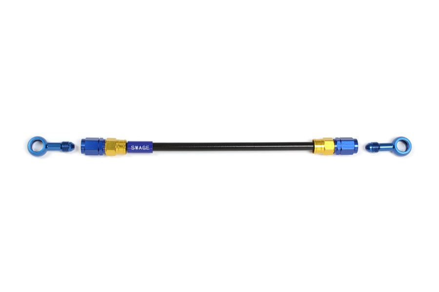 メッシュ ブレーキホース 450mm ブラックスモークホース/ゴールド×ブルー ST-ST PAKB-1111M-0450