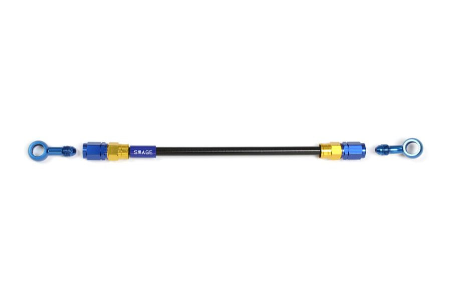 Mesh Brake Hose 600mm Black Smoke Hose/Gold x Blue ST-20 PAKB-1112M-0600
