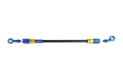 メッシュ ブレーキホース 350mm ブラックスモークホース/ゴールド×ブルー ST-SD PAKB-1113M-0350
