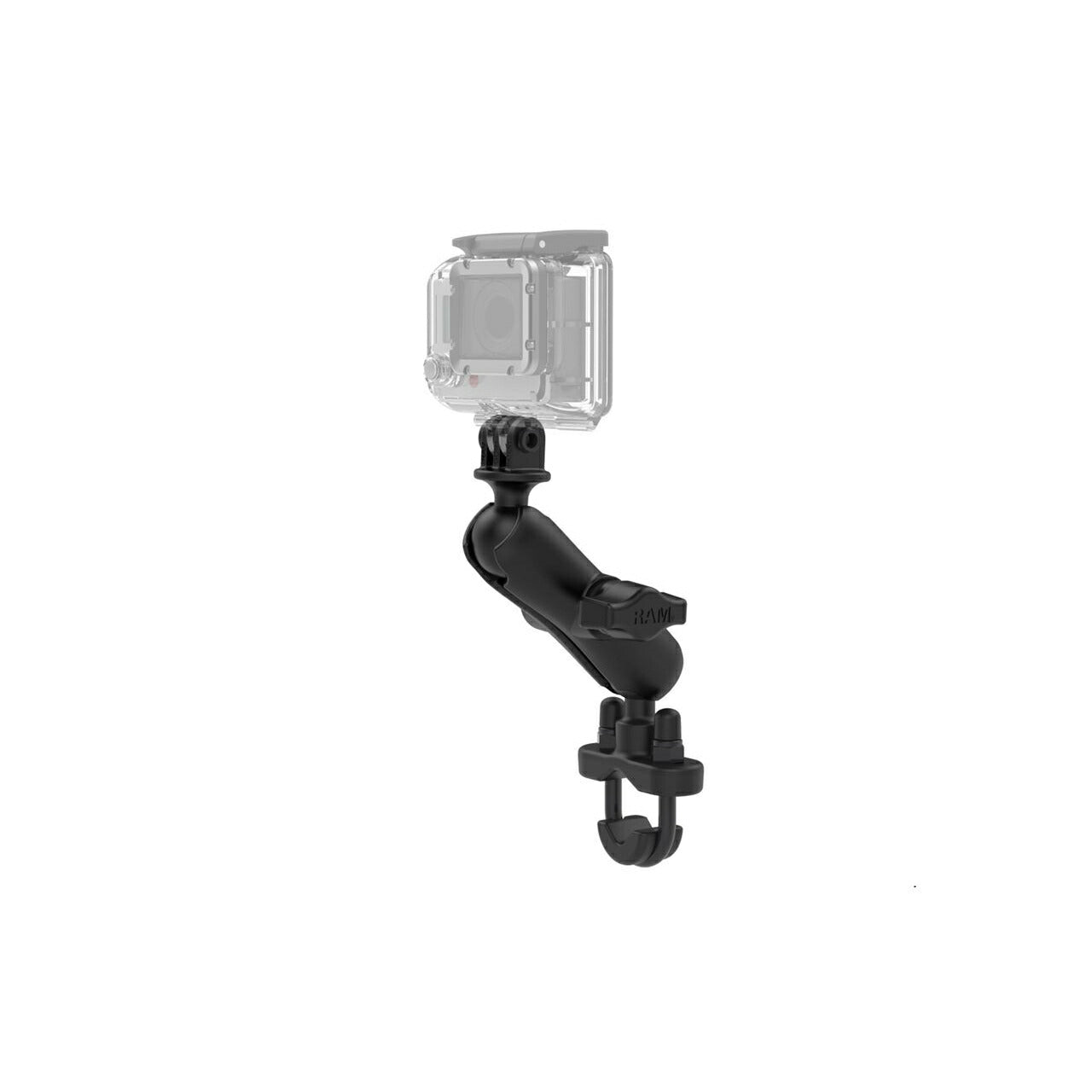 GoPro Mount & U-Bolt Clamp Base Set (Standard Arm) φ12.7-31.75mm Black 1-inch Ball 1 pc.