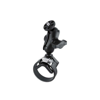 Camera Mount & Belt Clamp Base Set (Short Arm) For 25.4-53.3mm poles, Black, 1-inch Ball, 1 piece