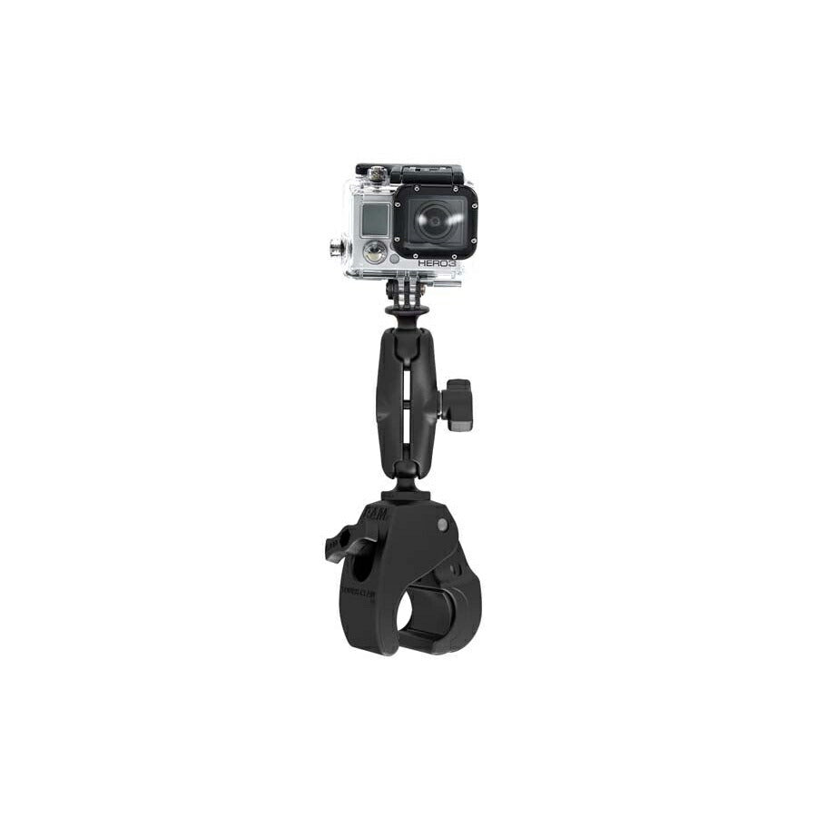 GoPro Mount & Tough Claw (M) Set (Standard Arm) φ25.4-40.6mm compatible, Black, 1-inch ball, 1 piece