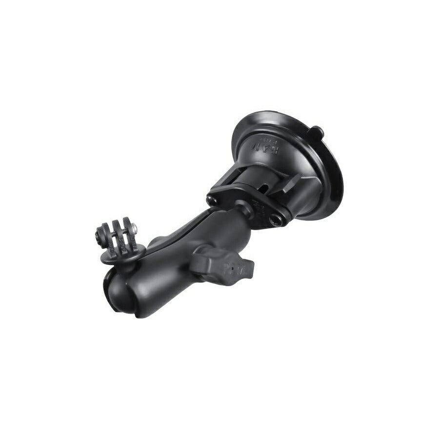 GoProマウント＆ツイストロックサクションベースセット(標準アーム) 吸盤径83.8mm ブラック 1インチボール 1個入り