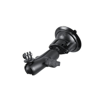 GoProマウント＆ツイストロックサクションベースセット(標準アーム) 吸盤径83.8mm ブラック 1インチボール 1個入り
