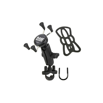 X-Grip (S) & U-Bolt Clamp Base Set (Standard Arm) for φ12.7-31.75mm, Black, 1-inch Ball, 1 pc.