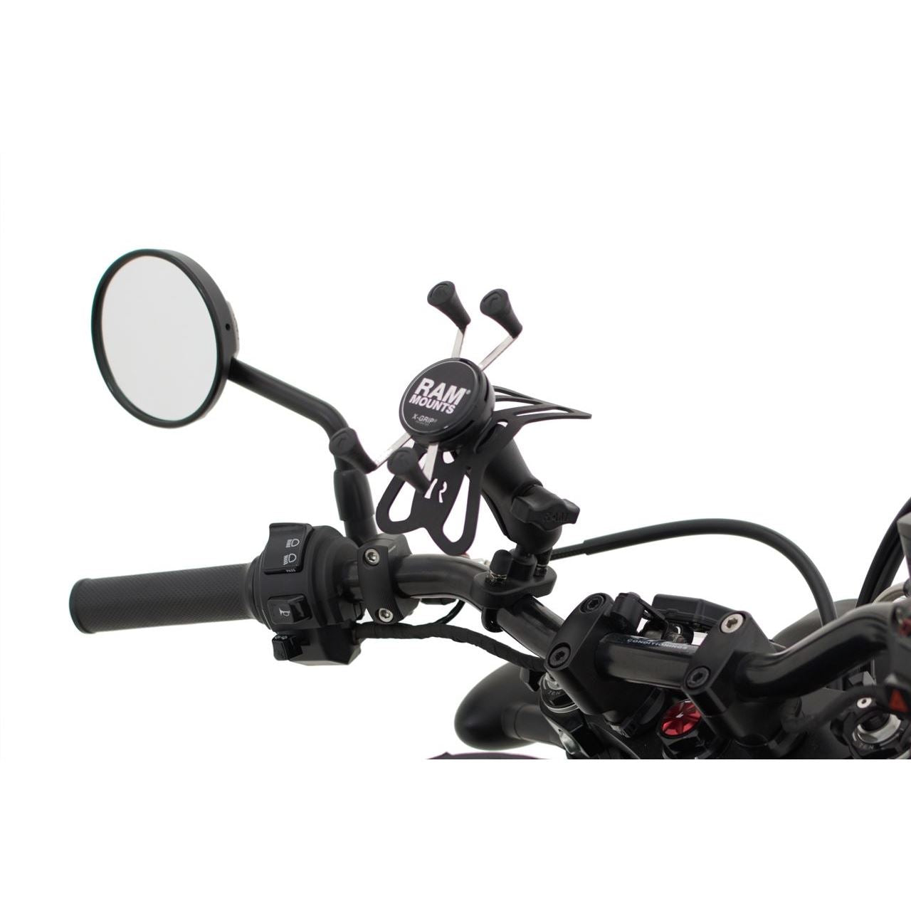 X-Grip (S) & U-Bolt Clamp Base Set (Standard Arm) for φ12.7-31.75mm, Black, 1-inch Ball, 1 pc.