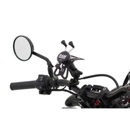 X-Grip (S) & U-Bolt Clamp Base Set (Standard Arm) for φ12.7-31.75mm, Black, 1-inch Ball, 1 pc.