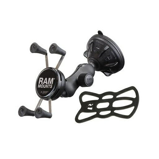 X-Grip (Small) & Suction Base Set (Short Arm/Plastic) Suction Cup Diameter 69.8mm Black 1-Inch Ball 1 Count