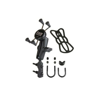 X-Grip (S) & Master Cylinder Clamp Set (Standard Arm) with U-Bolt, Black, 1-inch Ball, 1 Piece