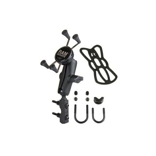 X-Grip (S) & Master Cylinder Clamp Set (Standard Arm) with U-Bolt, Black, 1-inch Ball, 1 Piece