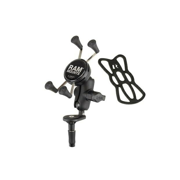 X-Grip (S) & Fork Stem Base Set (Short Arm) Compatible with Inner Diameter φ12-38mm Black 1-Inch Ball 1-Piece