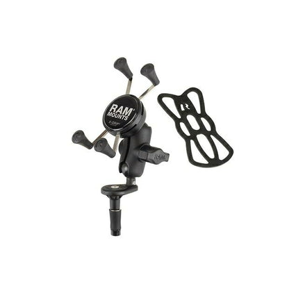 X-Grip (S) & Fork Stem Base Set (Short Arm) Compatible with Inner Diameter φ12-38mm Black 1-Inch Ball 1-Piece