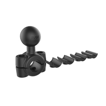 Bar Mount Base (S) for 9.5-15.8mm diameter, Black, 1-inch Ball, 1 piece
