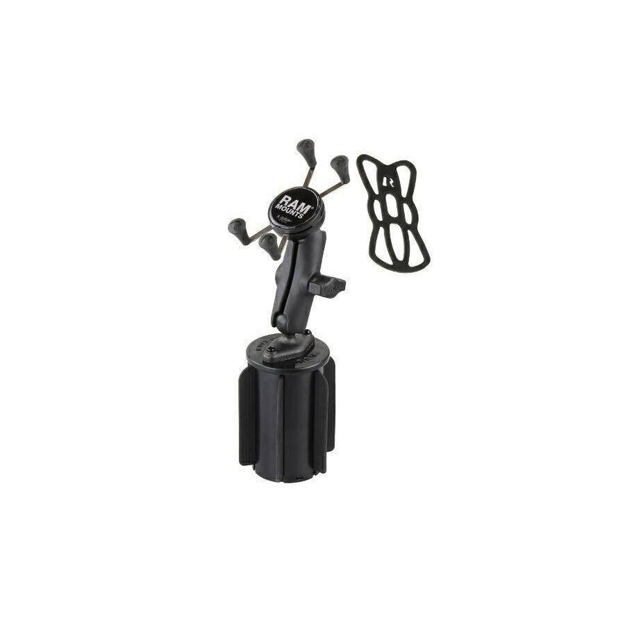 Xグリップ(S)＆カップホルダーベースセット(標準アーム) 内径φ65.3-88.9mm対応 ブラック 1インチボール 1個入り