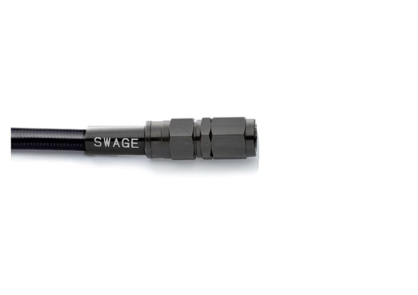メッシュ ブレーキホース 175mm ブラックスモークホース/ブラック SF-ナローナット