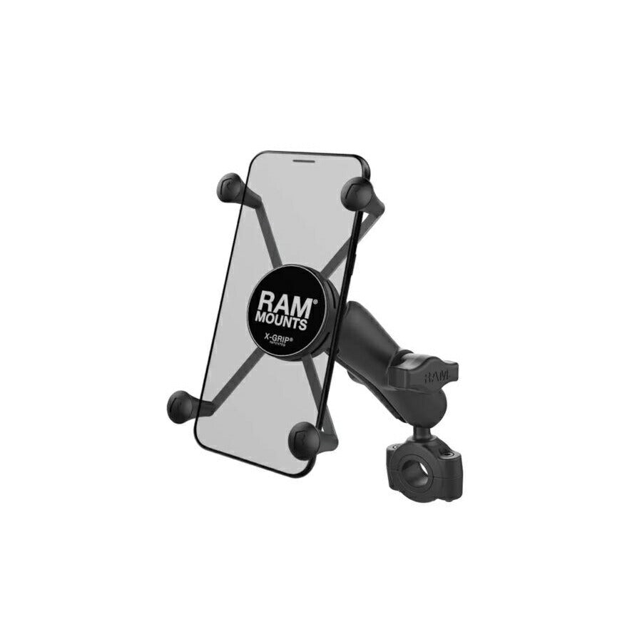 X-Grip (M) & Bar Mount Base (M) Set (Standard Arm) compatible with φ19.05-25.4mm, Black, 1-inch ball, 1 piece