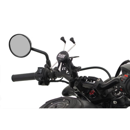 X-Grip (M) & Bar Mount Base (M) Set (Standard Arm) compatible with φ19.05-25.4mm, Black, 1-inch ball, 1 piece
