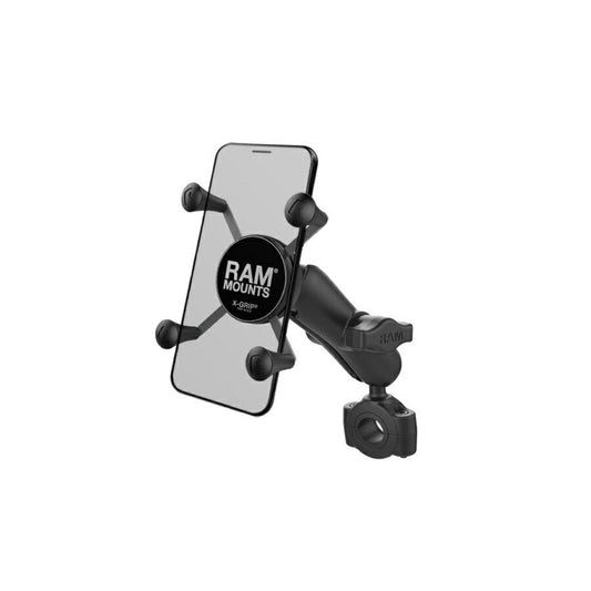 X-Grip (S) & Bar Mount Base (M) Set (Standard Arm) compatible with φ19.05-25.4mm Black 1-inch ball 1 pc.