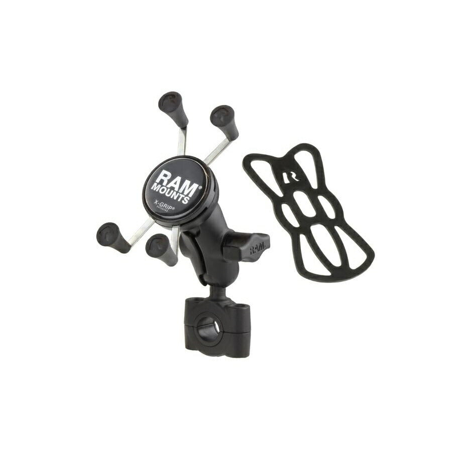 X-Grip (S) & Bar Mount Base (M) Set (Short Arm) Compatible with φ19.05-25.4mm, Black, 1-inch Ball, 1 Piece