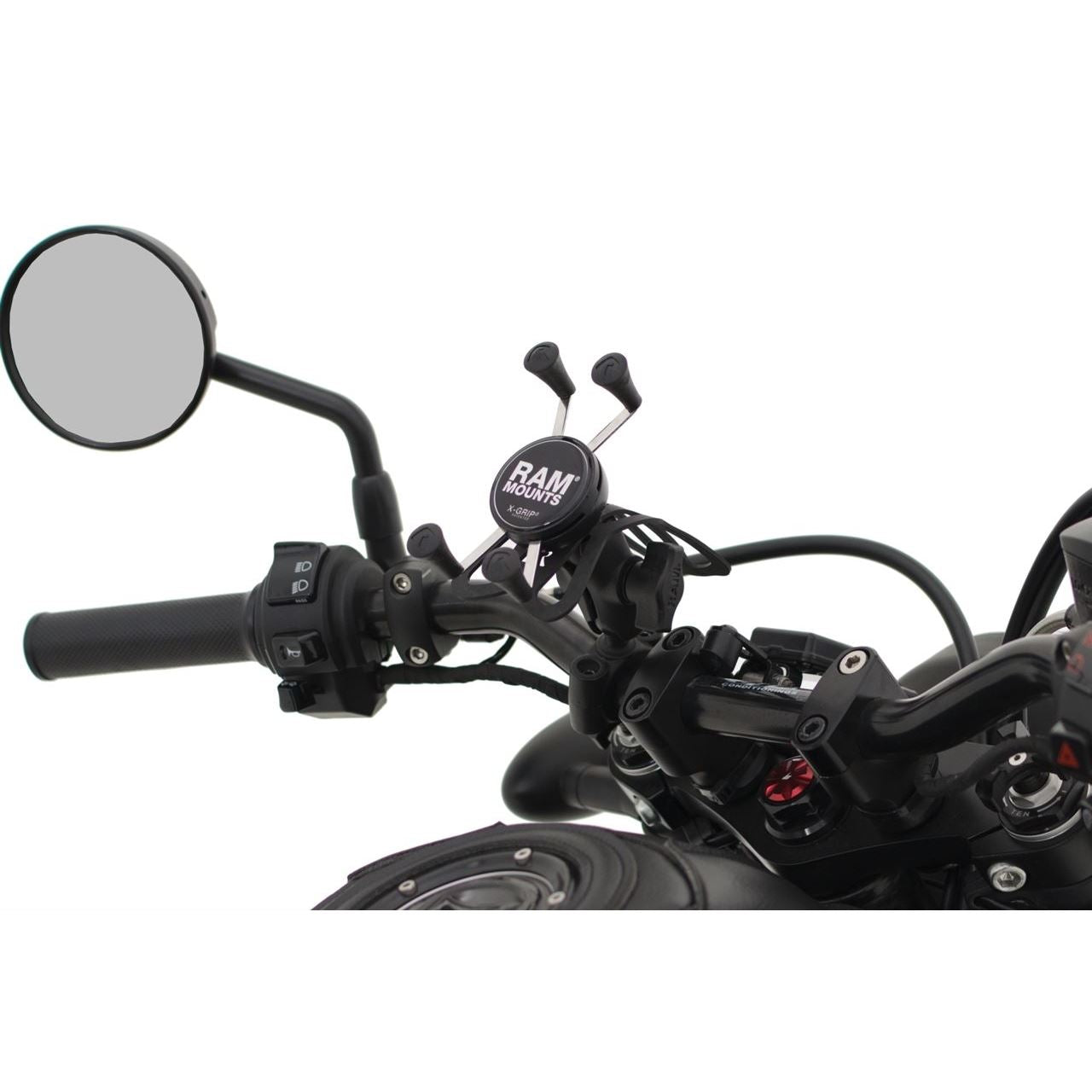 X-Grip (S) & Bar Mount Base (M) Set (Short Arm) Compatible with φ19.05-25.4mm, Black, 1-inch Ball, 1 Piece