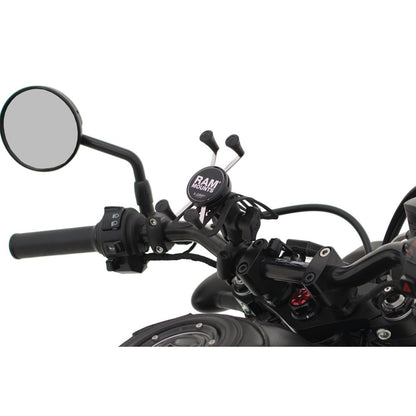X-Grip (S) & Bar Mount Base (M) Set (Short Arm) Compatible with φ19.05-25.4mm, Black, 1-inch Ball, 1 Piece