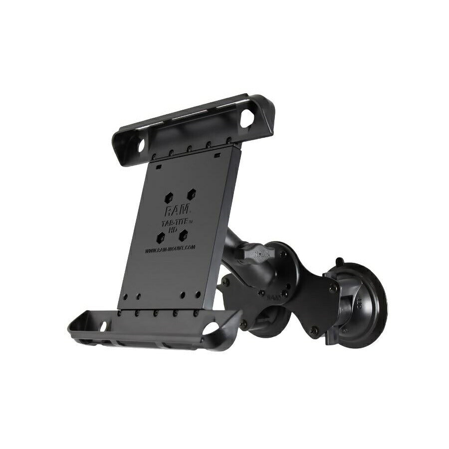 TabTite (for iPad 1st-4th Gen) & Double Suction Base Set (Standard Arm) Suction Cup Diameter 83.8mm Black 1-inch Ball 1 piece