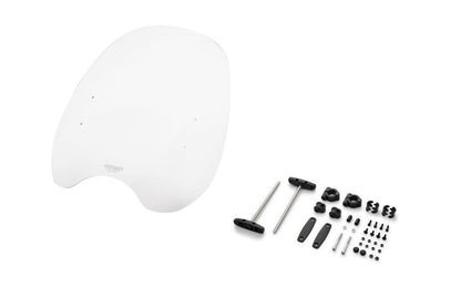 スクリーンセット バーハンマウントキット付 φ22.2/25.4用 カスタム クリア 幅435×長さ490mm 汎用