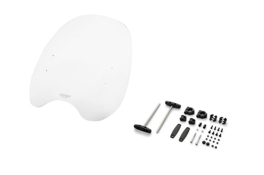 スクリーンセット バーハンマウントキット付 φ22.2/25.4用 カスタム クリア 幅435×長さ490mm 汎用