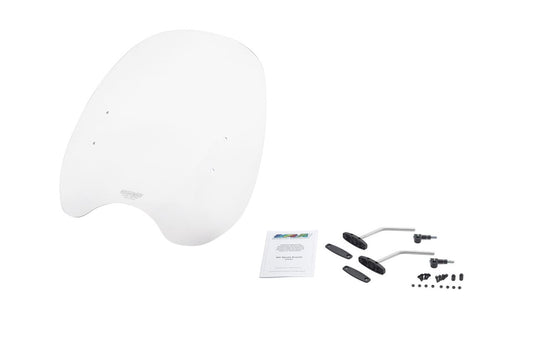 スクリーンセット ハンドルポストマウントキット付 カスタム クリア 幅420×長さ490mm 汎用