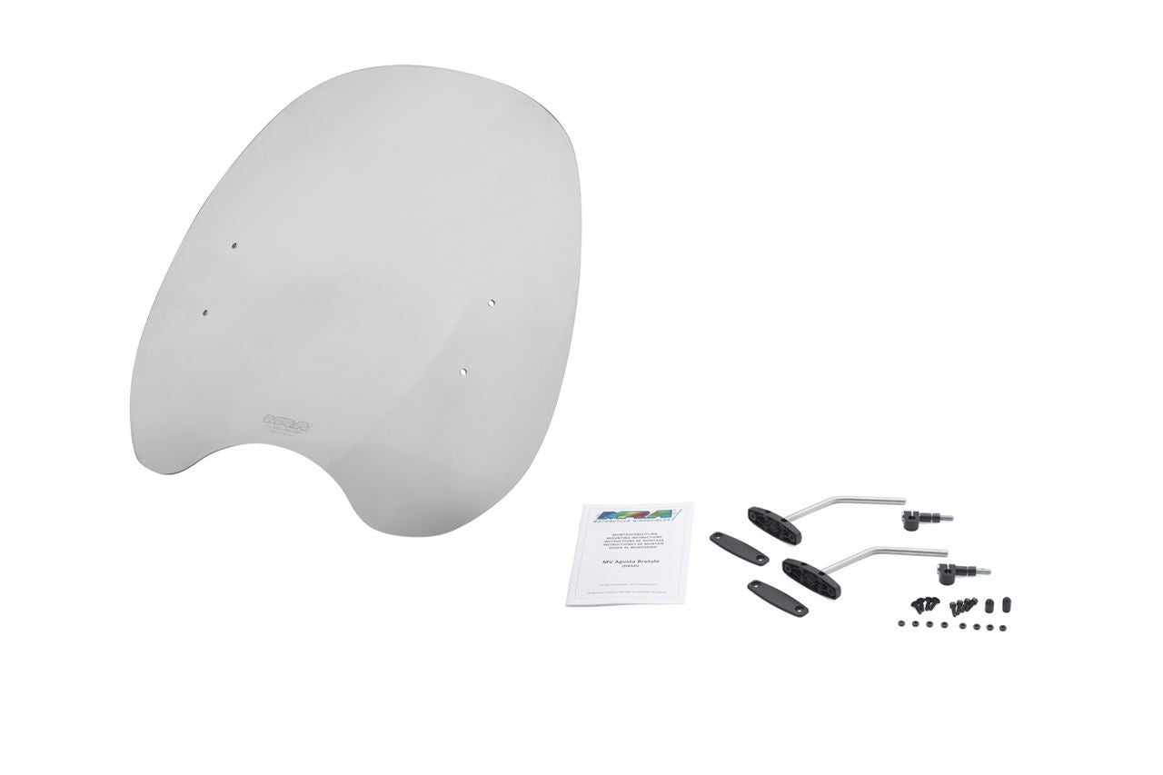 スクリーンセット ハンドルポストマウントキット付 カスタム スモーク 幅420×長さ490mm 汎用