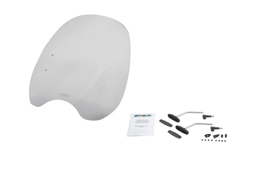 スクリーンセット ハンドルポストマウントキット付 カスタム スモーク 幅420×長さ490mm 汎用