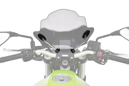 スクリーンセット ハンドルポストマウントキット付 ハイウェイ クリア 幅410×長さ470mm 汎用