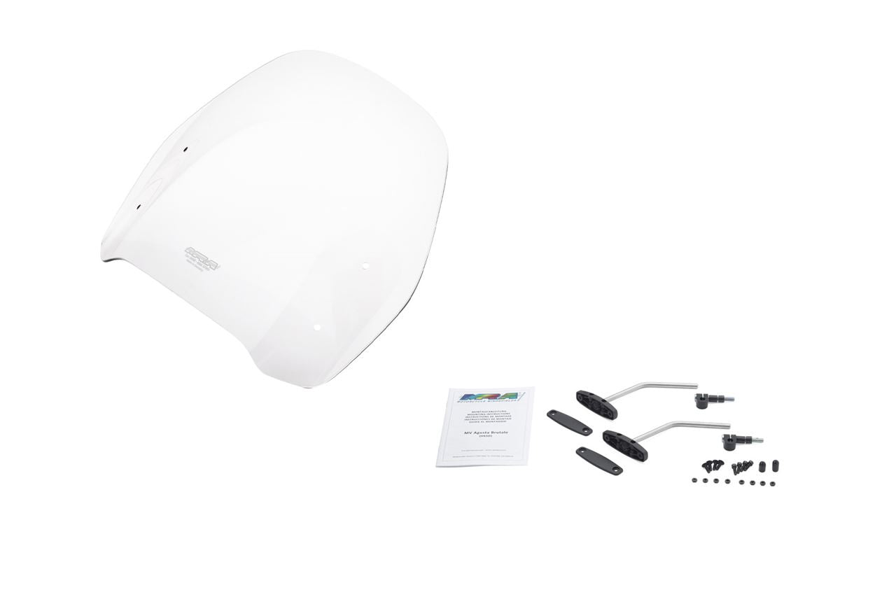 スクリーンセット ハンドルポストマウントキット付 ロード クリア 幅380×長さ295mm 汎用