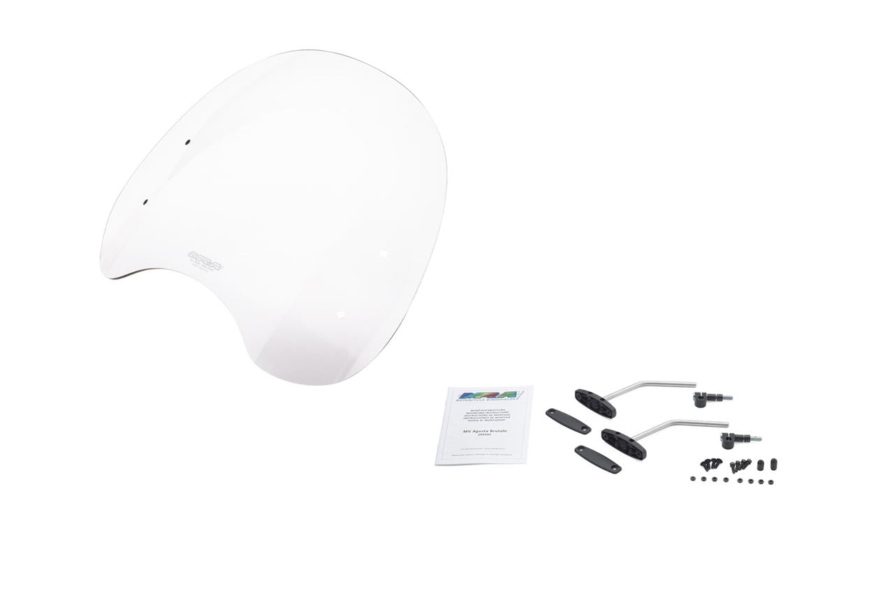 スクリーンセット ハンドルポストマウントキット付 ロードクラシック クリア 幅380×長さ320mm 汎用