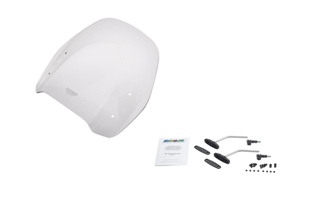 スクリーンセット ハンドルポストマウントキット付 ロード スモーク 幅380×長さ295mm 汎用