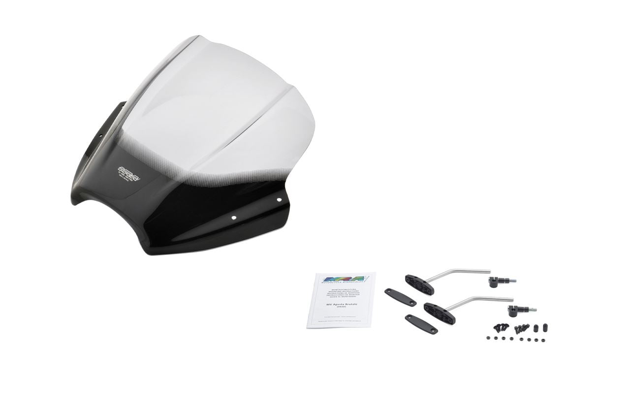 スクリーンセット ハンドルポストマウントキット付 スピードスクリーン スモーク 幅400×長さ315mm 汎用