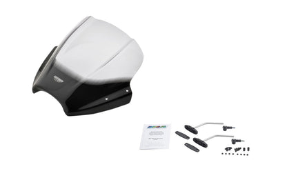 スクリーンセット ハンドルポストマウントキット付 スピードスクリーン スモーク 幅400×長さ315mm 汎用