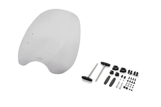 スクリーンセット バーハンマウントキット付 φ22.2/25.4用 カスタム スモーク 幅435×長さ490mm 汎用