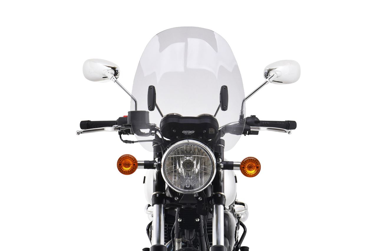 スクリーンセット バーハンマウントキット付 φ22.2/25.4用 カスタム スモーク 幅435×長さ490mm 汎用