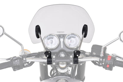 スクリーンセット バーハンマウントキット付 φ22.2/25.4用 カスタム スモーク 幅435×長さ490mm 汎用